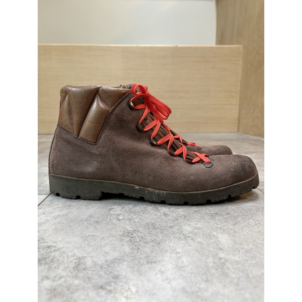Vintage St. Moritz Brown Suede Leather Hiking Boots Women's Gorpcore US 10.5 M